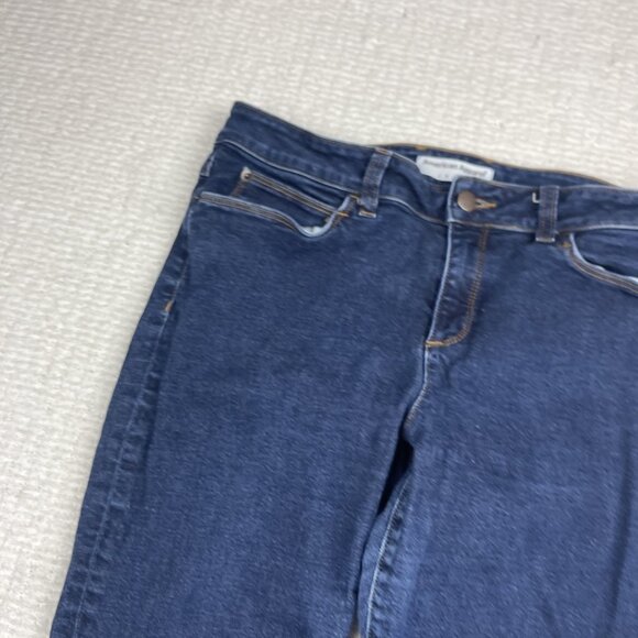 American Apparel Jeans Womens 32 Dark Blue Denim USA Made Skinny - Picture 6 of 16